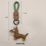 Dachshund Vegan Leather Keyring