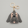 Basset Hound Vegan Leather Keyring