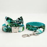 The Paradise Pooch: Dog Collar, Bow Tie and Lead Set