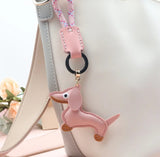 Dachshund Vegan Leather Keyring