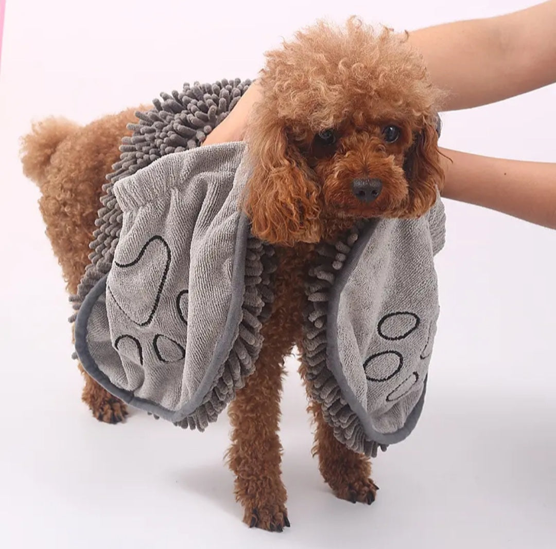 Luxury Microfibre Chenille Dog Drying Mitts