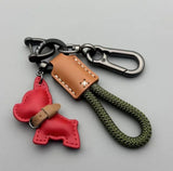 French Bulldog/Terrier Vegan Leather Keyring