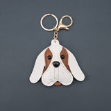 Basset Hound Vegan Leather Keyring