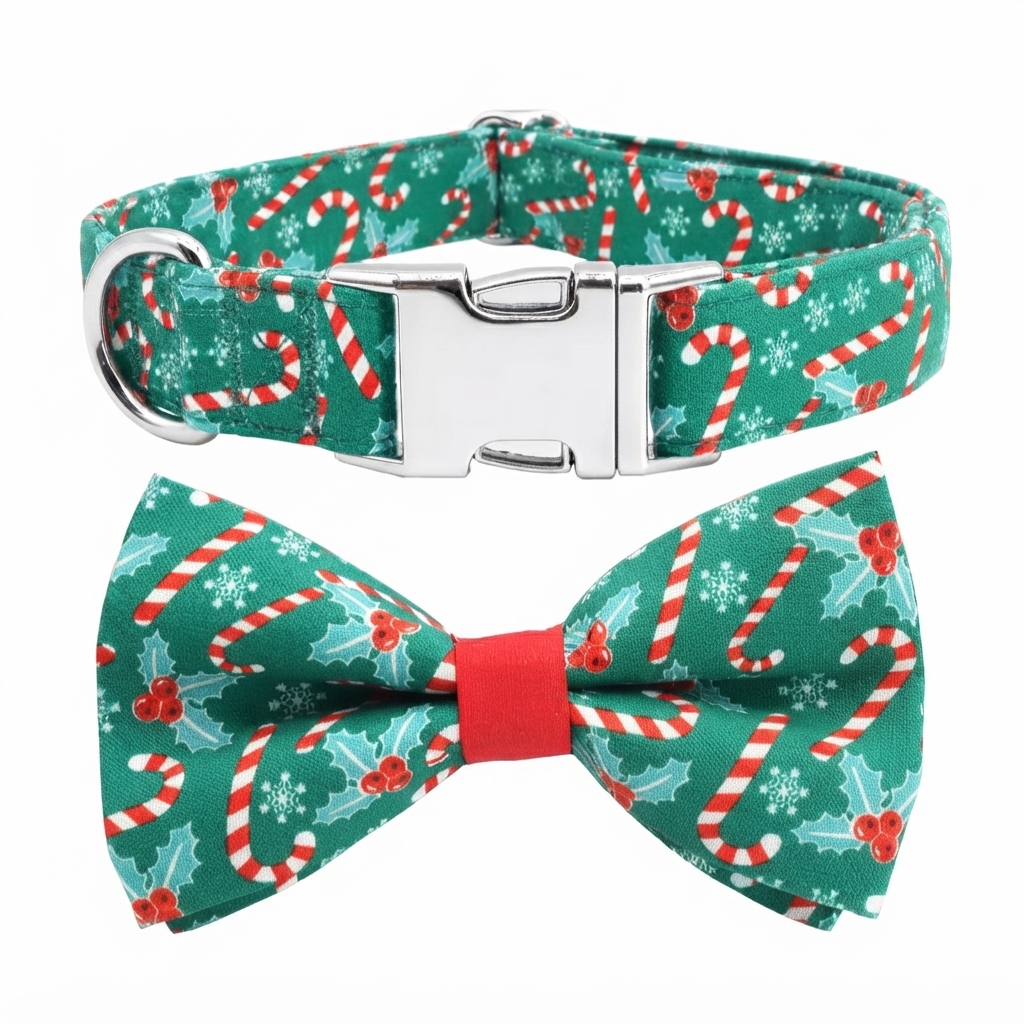 The Jingle Bows Series: Christmas Dog Collar and Bow Tie Sets