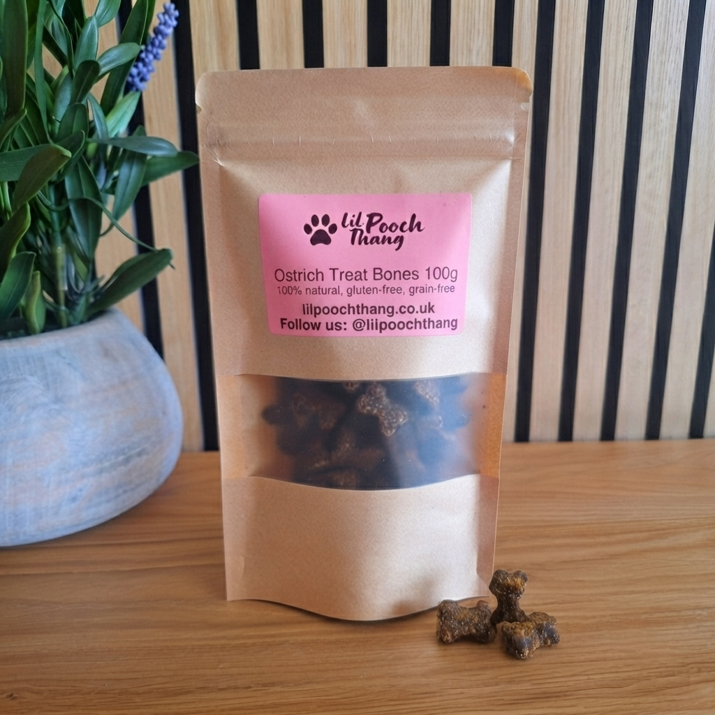 Ostrich Treat Bones 100g