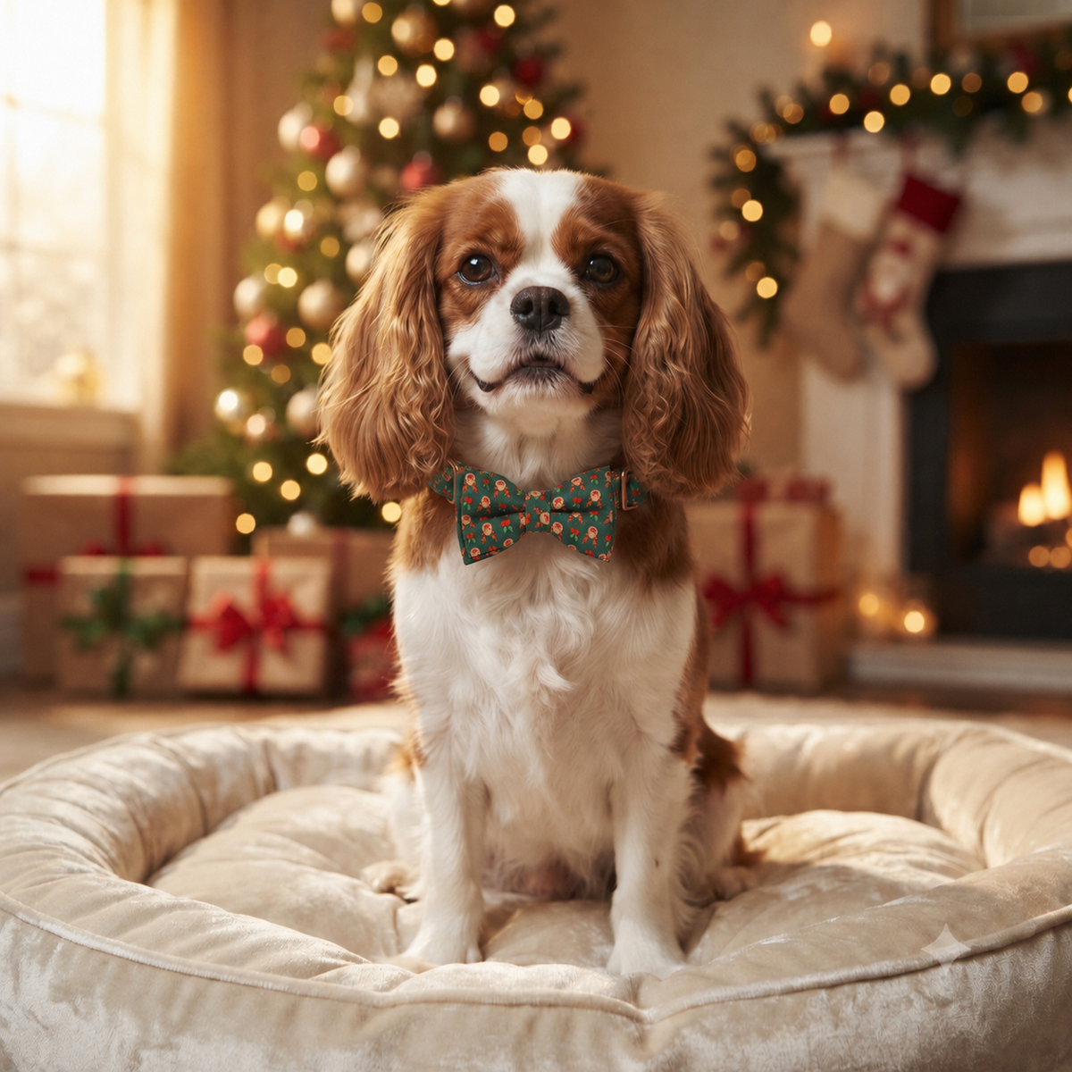 The Jingle Bows Series: Christmas Dog Collar and Bow Tie/Flower Sets