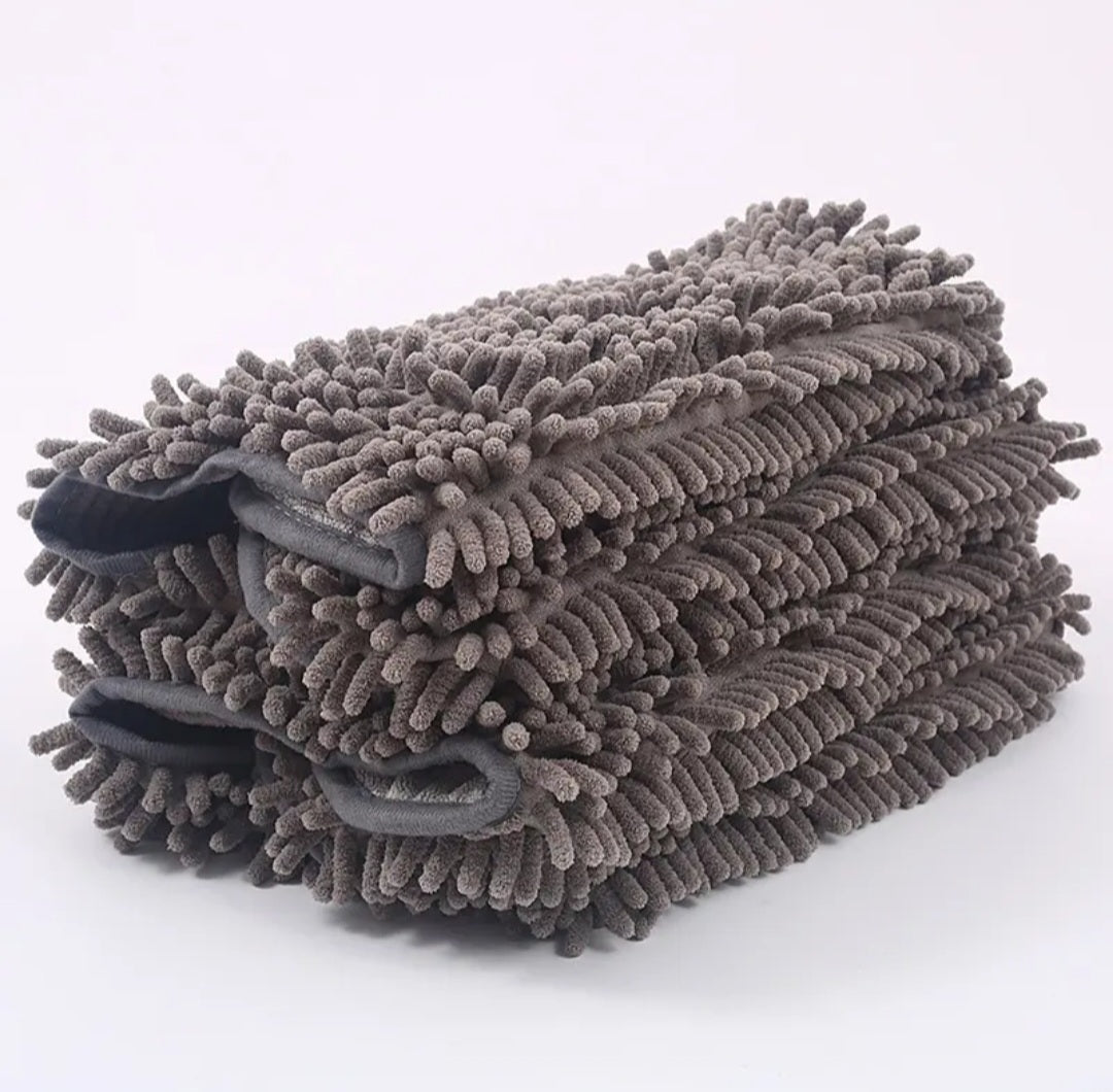 Luxury Microfibre Chenille Dog Drying Mitts