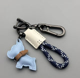 French Bulldog/Terrier Vegan Leather Keyring