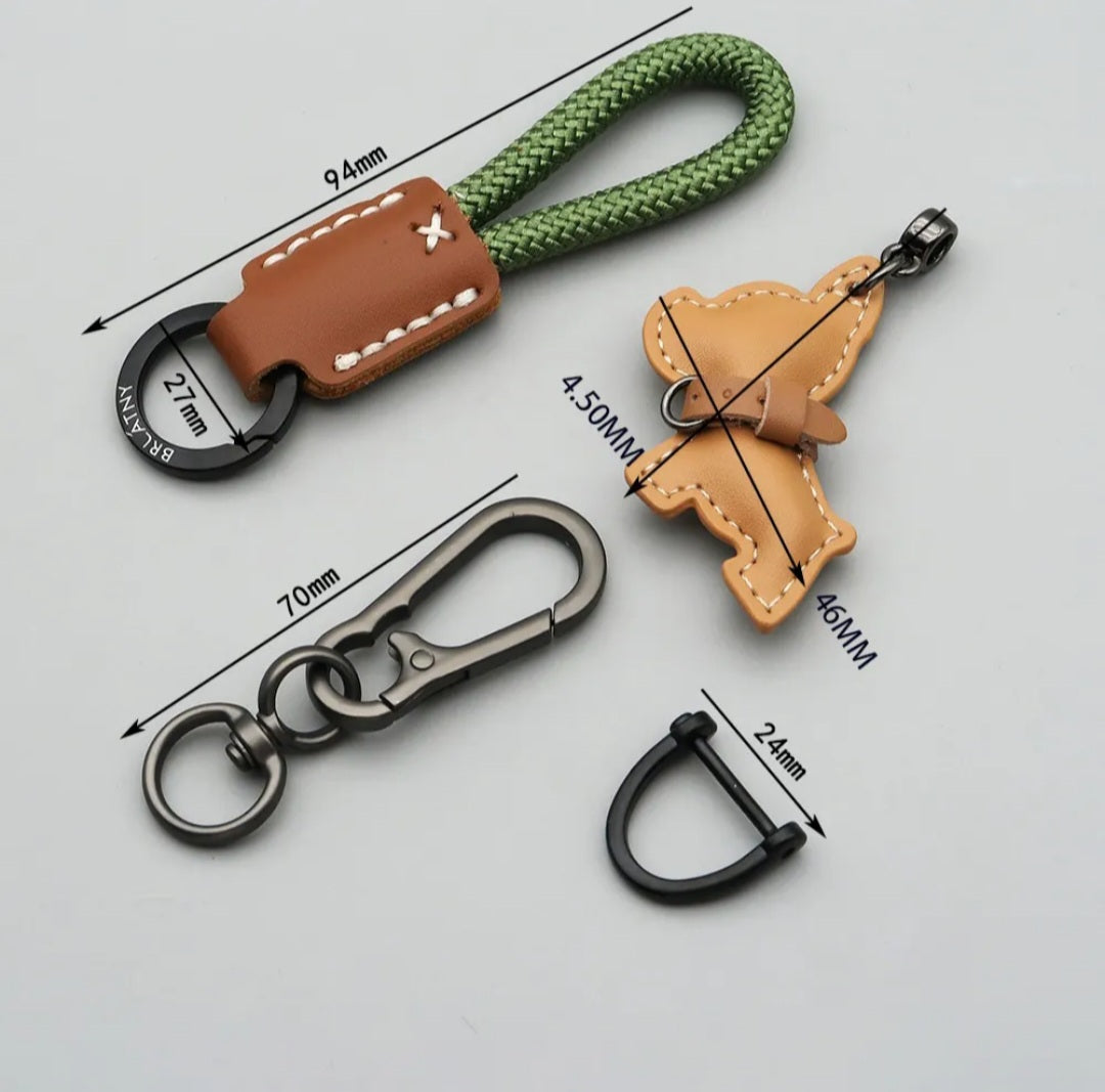 French Bulldog/Terrier Vegan Leather Keyring