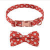 The Jingle Bows Series: Christmas Dog Collar and Bow Tie/Flower Sets