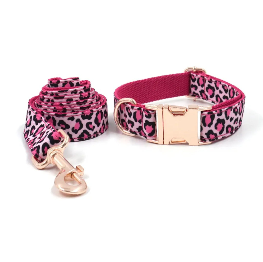 The Wild Thang - Dog Collar, Lead, Bow Tie, & Bag Holder Set