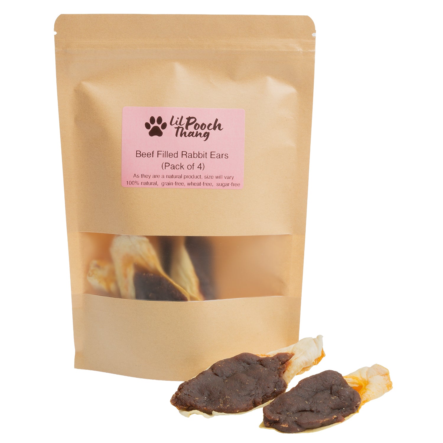 Beef Filled Rabbit Ears (Pack of 4)