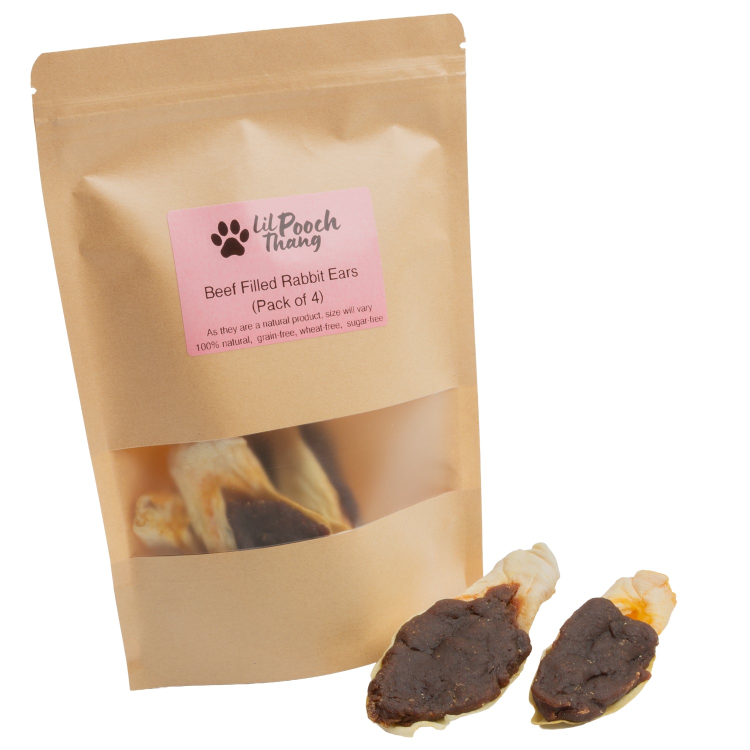 Beef Filled Rabbit Ears (Pack of 4)